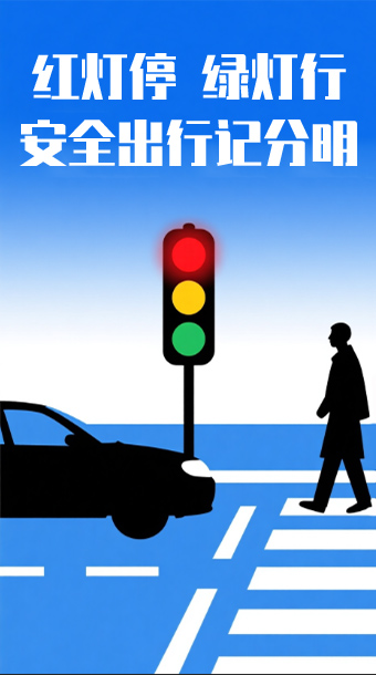 红灯停绿灯行，安全出行记分明