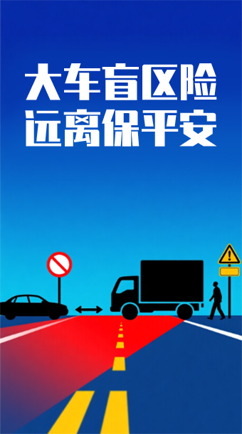 大车盲区险，远离保平安