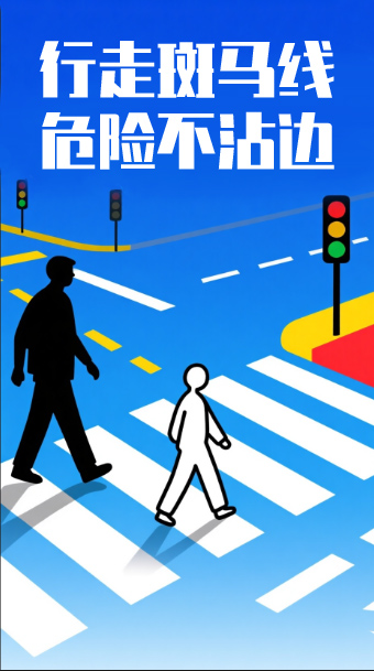 行走斑马线，危险不沾边